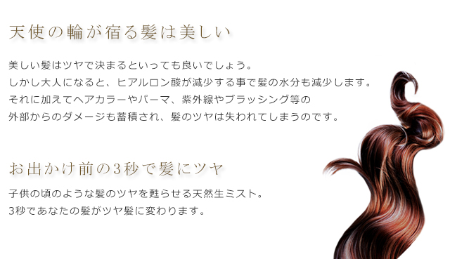 天使のわが宿る髪へ美しい