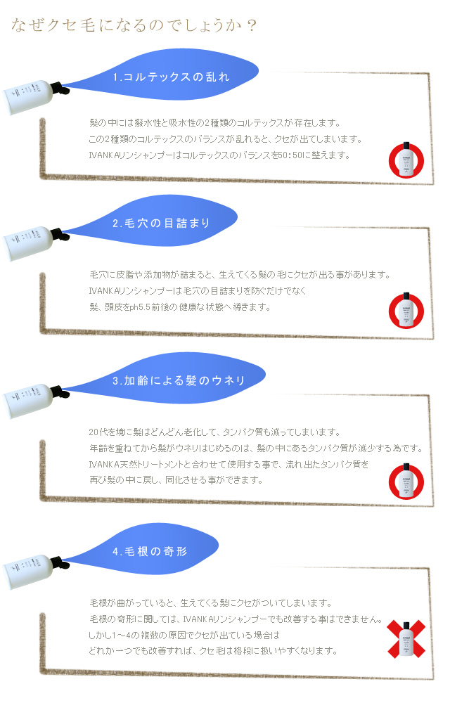 髪のウネリを抑えて美しく輝かせる